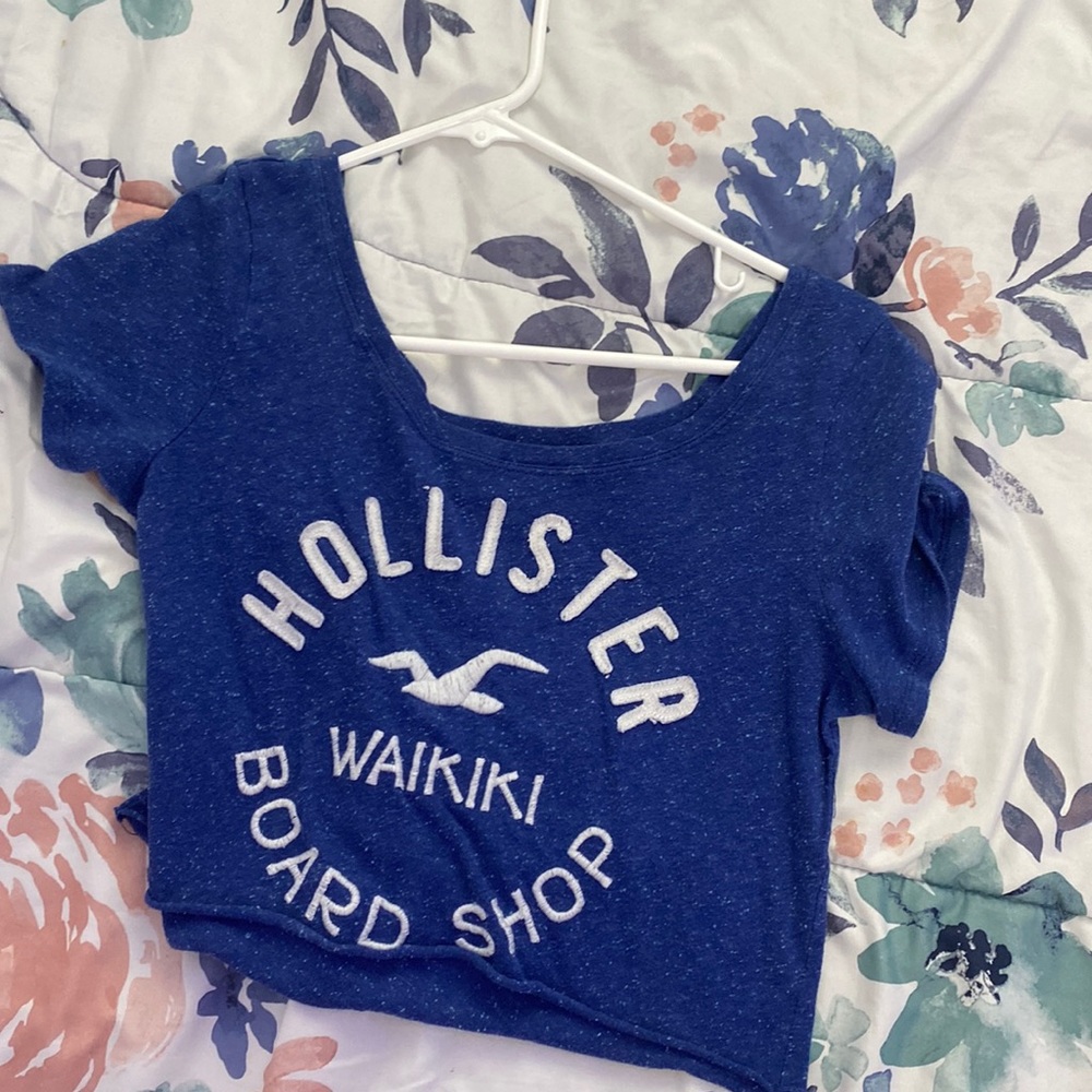 Blue Hollister crop top